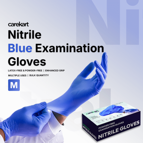 Carekart Nitrile Gloves Blue - Pack of 100